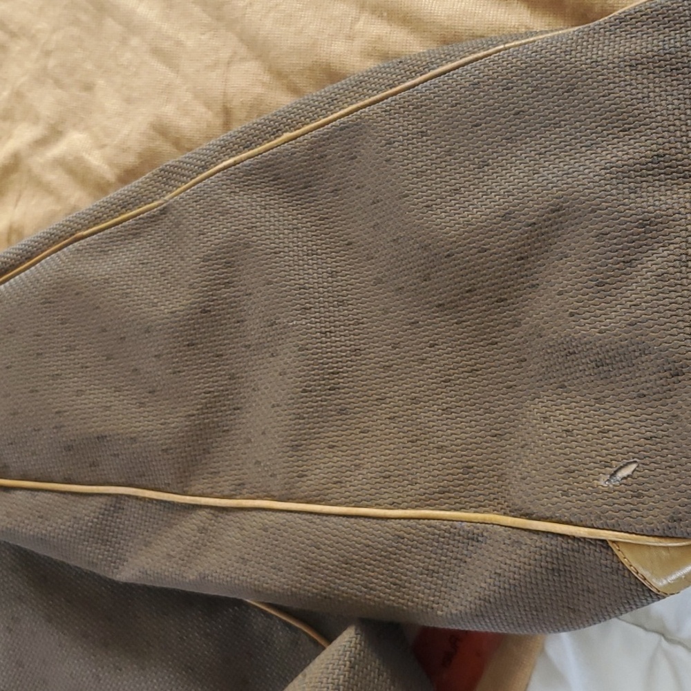 Yves Saint Laurent Top Knot Double Sided Shoulder Bag. 24" X 10" X1 0" (Triangle - Picture 7 of 9